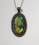 Sterling Silver Labradorite Large Pendant