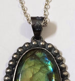 Sterling Silver Labradorite Large Pendant