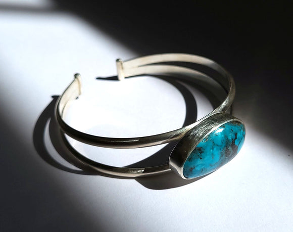 Kingman Turquoise Sterling Silver Cuff Bracelet