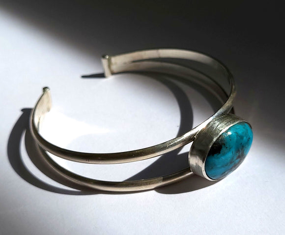 Kingman Turquoise Sterling Silver Cuff Bracelet