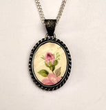 Coquette Sterling Silver Pendant Antique Alfred Meakin Leamington Rose