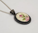 Coquette Sterling Silver Pendant Antique Alfred Meakin Leamington Rose