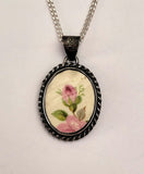 Coquette Sterling Silver Pendant Antique Alfred Meakin Leamington Rose