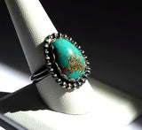 Lone Mountain Turquoise STERLING SILVER Ring JILLIAN VO Made In USA