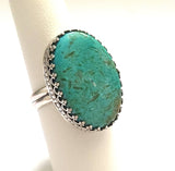 Kingman Turquoise Sterling Silver Ring JILLIAN VO Made In USA