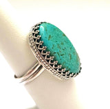 Kingman Turquoise Sterling Silver Ring JILLIAN VO Made In USA