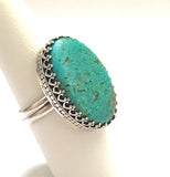 Kingman Turquoise Sterling Silver Ring JILLIAN VO Made In USA