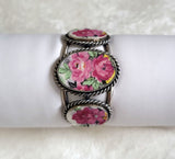 Coquette Sterling Silver Cuff Bracelet Antique Marina Lord Nelson China