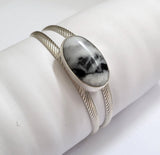 White Turquoise Sterling Silver Cuff Bracelet