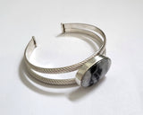 White Turquoise Sterling Silver Cuff Bracelet