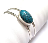 Kingman Web Turquoise Sterling Silver Cuff Bracelet