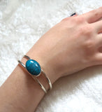 Kingman Web Turquoise Sterling Silver Cuff Bracelet