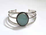 Blue Chalcedony Sterling Silver Cuff Bracelet