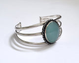 Blue Chalcedony Sterling Silver Cuff Bracelet