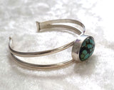 Tibetan Web Turquoise Sterling Silver Cuff Bracelet