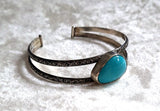 Sleeping Beauty Old Stock Turquoise Sterling Silver Cuff Bracelet