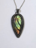 Labradorite Sterling Silver 925 Pendant