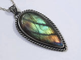 Labradorite Sterling Silver 925 Pendant