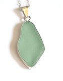 Sea Beach Glass Genuine Surf Tumbled Sterling Silver Pendant