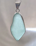 Sea Beach Glass Genuine Surf Tumbled Sterling Silver Pendant