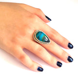 Malachite Chrysocolla Azurite Sterling Silver Ring