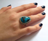 Kingman TURQUOISE STERLING Silver Ring