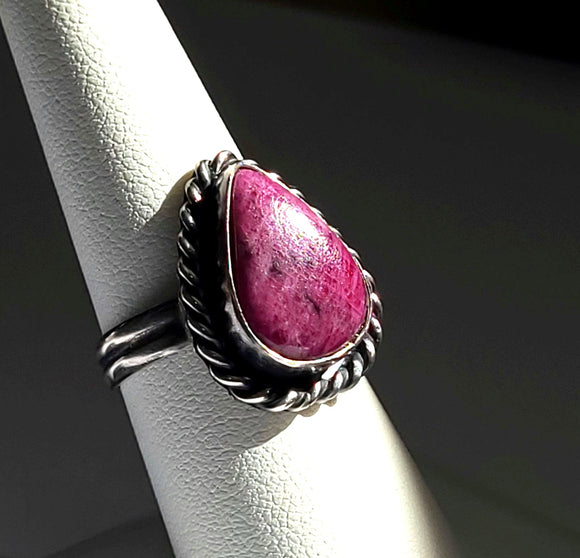 Ruby Zoisite Sterling Silver Ring