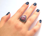 Ruby Zoisite Sterling Silver Ring