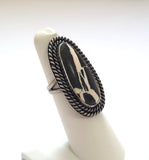 White Buffalo Turquoise Sterling Silver Ring