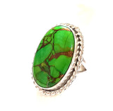 Sterling Silver Inlay Turquoise Variscite Copper Ring