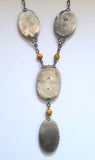 Large Bumble Bee Jasper Sterling Silver Necklace