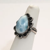 Larimar 925 Sterling Silver Ring 5 ¼ ~ JILLIAN VO ~ USA MADE