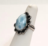 Larimar 925 Sterling Silver Ring 5 ¼ ~ JILLIAN VO ~ USA MADE