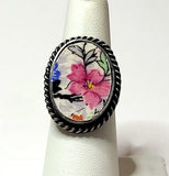 Coquette Sterling Silver Cameo Ring 7 Antique Lord Nelson Marina Chintz