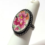 Coquette Sterling Silver Cameo Ring 6 Antique Lord Nelson Marina Chintz