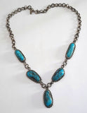 Beautiful Kingman Turquoise Sterling Silver Necklace