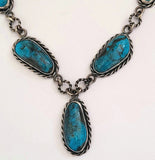 Beautiful Kingman Turquoise Sterling Silver Necklace