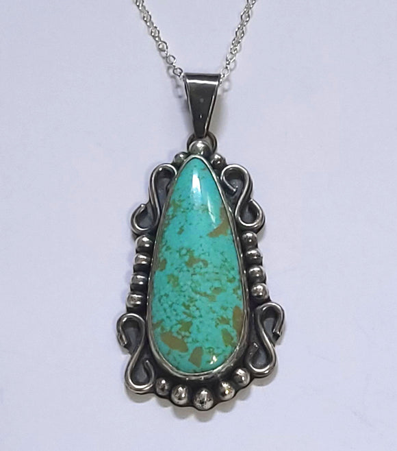 Campitos Turquoise Sterling Silver Necklace Pendant