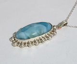 Larimar Sterling Silver Artisan Necklace Pendant