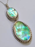 New Zealand Paua Abalone Sterling Silver Necklace Pendant