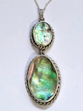 New Zealand Paua Abalone Sterling Silver Necklace Pendant